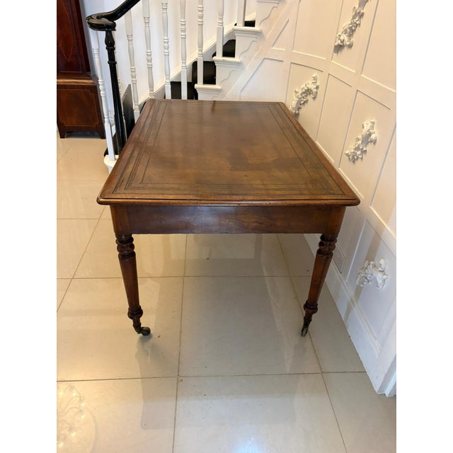 Antique Georgian Mahogany Partners Library Writing Desk with Leather Slide, 1800 For Sale - Image 6 of 18