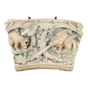 Large French Terracotta Fragment in the Gothic Style, 18th Century or Earlier