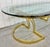 Vintage Brass & Oval Glass Top Coffee Table For Sale In Philadelphia - Image 6 of 7