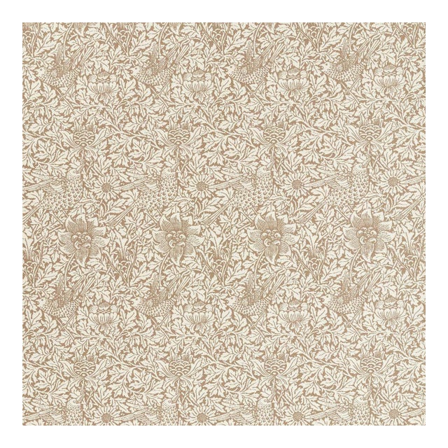 Morris & Co. Bird & Anemone Weave Fabric in Linen - a sample For Sale