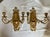 Antique French Regency Style Brass Gold Bow and Ribbon Double Candle Sconces - a Pair For Sale - Image 10 of 12