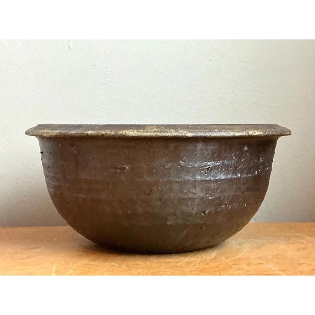 Mid-Century Modern Handcrafted Vintage Studio Pottery Bowl For Sale - Image 3 of 12