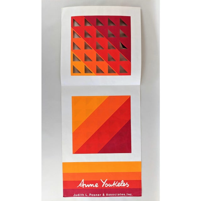 Paper 1970s Vintage Anne Youkeles Op Art Pencil Signed Poster Print For Sale - Image 7 of 13