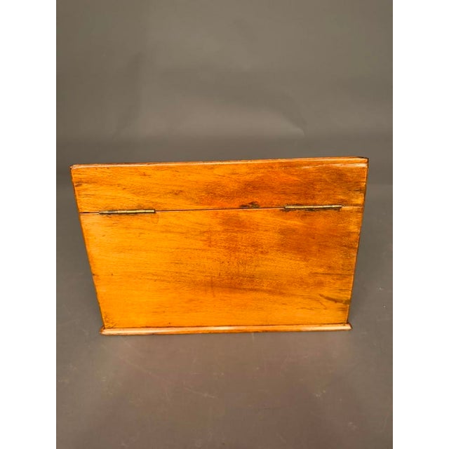Antique English Burl Walnut Writing Box / Document Chest With Quill Compartment, Circa 1820 For Sale - Image 15 of 17