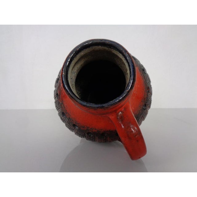 Red & Black Sawa Ceramic Vase, Germany, 1960s For Sale - Image 14 of 18