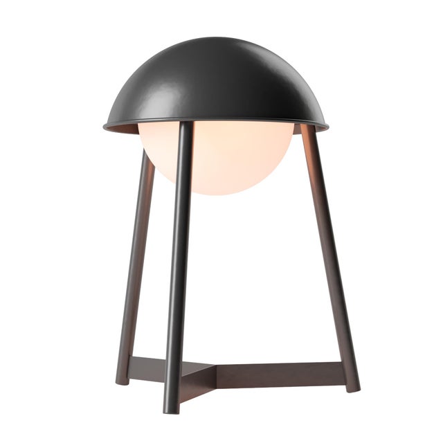 2020s HELMET Rechargeable Cordless LED Table Lamp, 3-Levels Brightness Touch Sensor Control, Black For Sale - Image 5 of 14