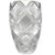 Oversized Crystal Hurricane Pair, Crisscross Cut | 16 Inch Tall, Vintage Tablescape For Sale - Image 4 of 4