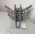 Vintage 91' Chrome Metal Brutalist Statue Sculpture Presentation Award Silver For Sale - Image 9 of 11