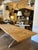 Tan Vintage Oak Trestle Dining Table For Sale - Image 8 of 10