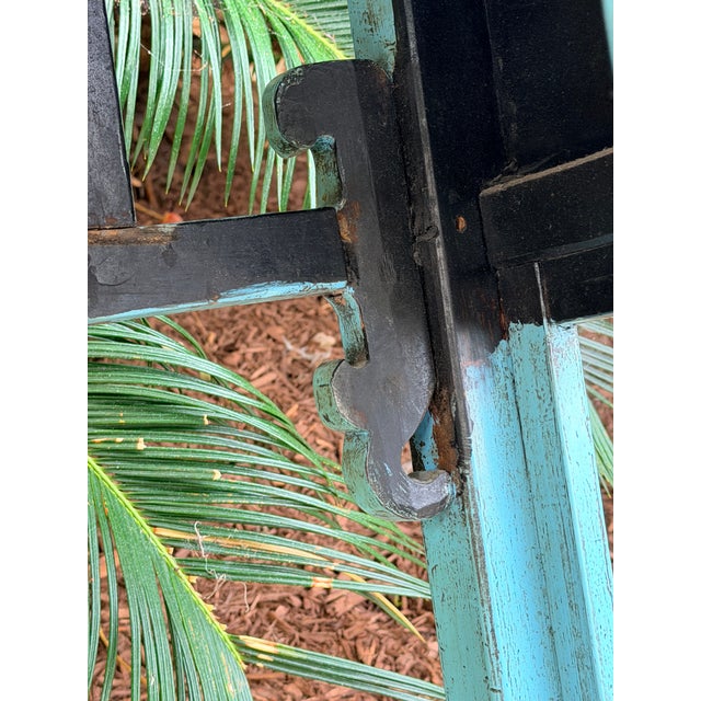 Chinese Distressed Turquoise Blue Console Table For Sale - Image 14 of 14