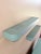 Baby Blue Postmodern Baby Blue Laminate Floating Sconce Shelves With Gold Accents - A Pair For Sale - Image 8 of 9