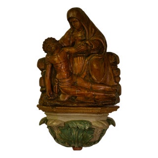18th Century French Carved Oak Pietà For Sale