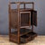 Vintage Chinese Huali Rosewood Curio Cabinet | Ming Style Display Shelf With Barred Doors For Sale - Image 4 of 9