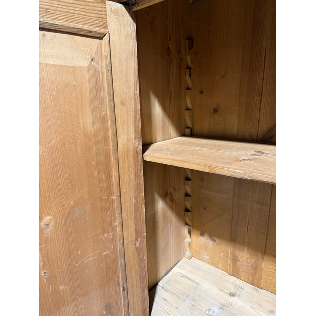 Antique Pine Two Door Cupboard From England For Sale - Image 16 of 18