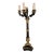French Empire Bronze Dore Candelabrum Featuring a Gilt Flame Finial; Possibly Thornier For Sale
