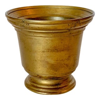 Antique Gilt Bronze Urn Mortar For Sale