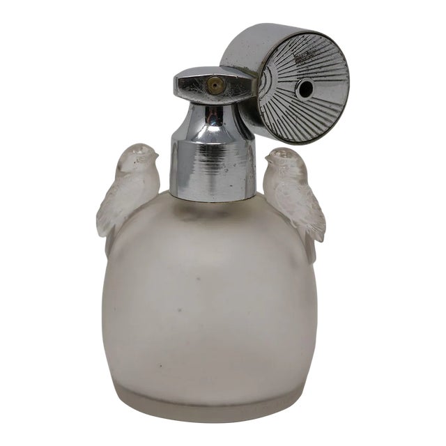 Rene Lalique Frosted Glass Perruches Perfume Bottle For Sale