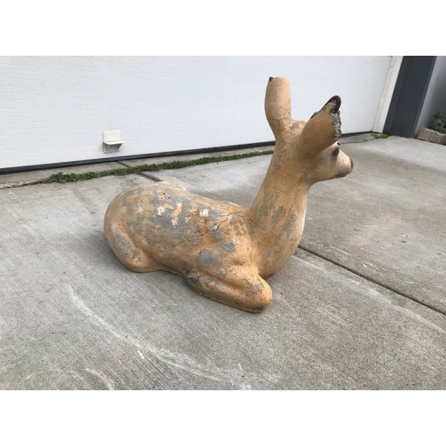1950s Vintage Concrete Deer Garden Statue Chairish