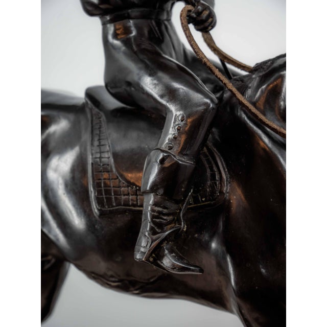 After Valton, Jockey on Horseback, Late 19th Century, Bronze For Sale - Image 6 of 9