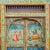 Early 20th Century Early 20th Century Antique Folk Art Painted Window and Surround From India For Sale - Image 5 of 12