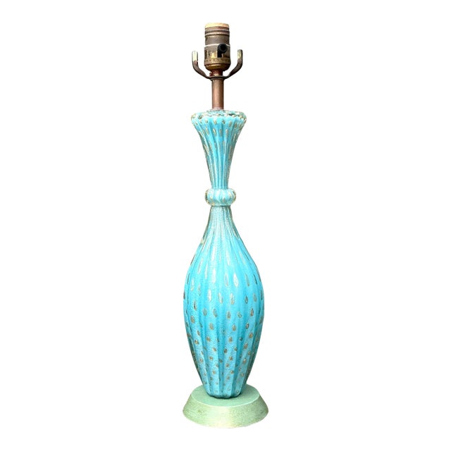Vintage Italian Murano Glass Lamp For Sale