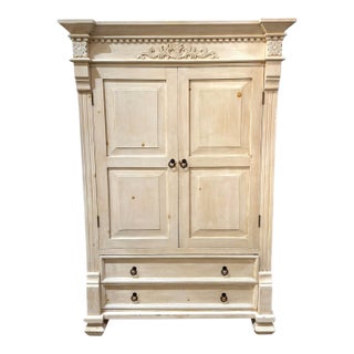 1990s White Armoire For Sale
