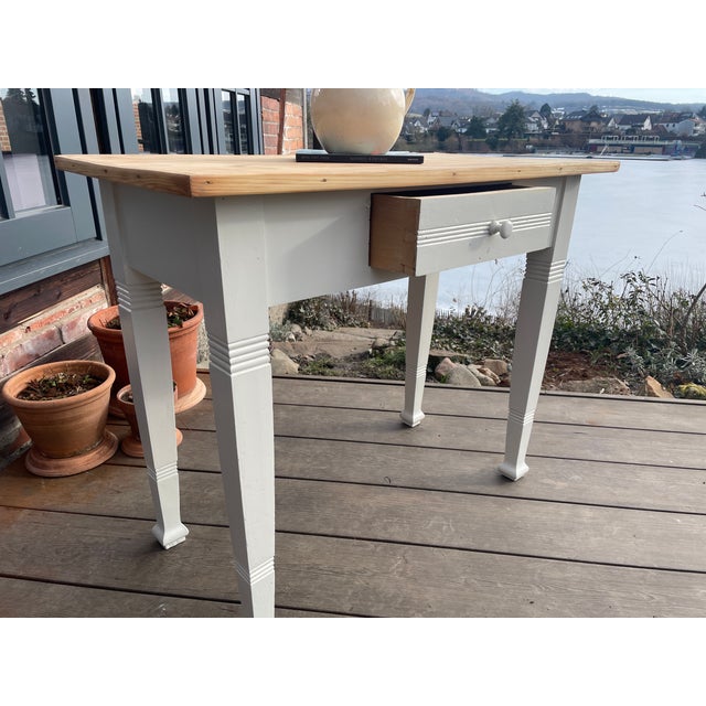 Wood Antique Table in Fir, 1890s For Sale - Image 7 of 18