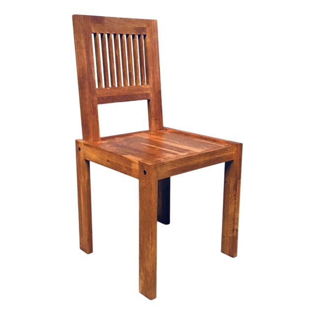 Postmodern Teak Side Chair, France, 1990s For Sale