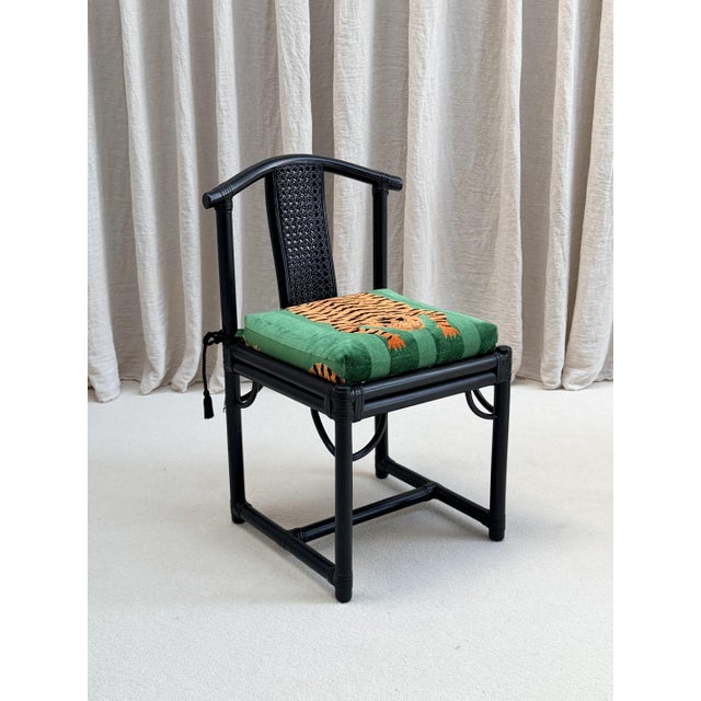 1970s Desk Set with Jokhang Tiger Velvet Cushions from Gasparucci Italo, Italy, 1970s, Set of 3 For Sale - Image 5 of 14