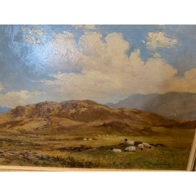 Antique landscape of Scotland rural scenery Impressionist oil painting by William D Dickie. William D. Dickie (also known...