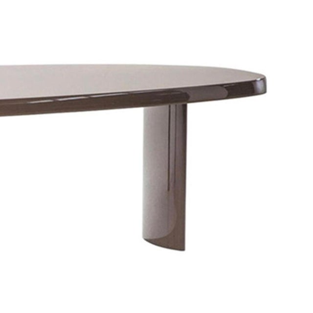 Cassina Freeform Table in Glazed Brown Lacquered Wood by Charlotte Perriand for Cassina For Sale - Image 4 of 12
