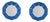 Italian Blue Mirrored Glass Decagonal Mirrors, 2000s, Set of 2 For Sale