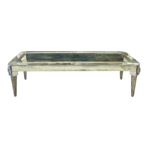 Mid Century Versace Style Mirrored and Etched Low or Coffee Table