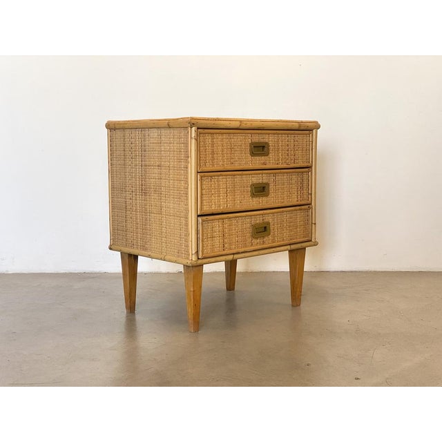 Vintage Wicker Bedside Table, 1970s For Sale - Image 5 of 10