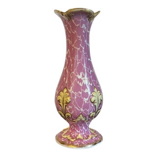 Antique Early 19th Century English Regency Pink Porcelain Baluster Vase in the French Louis XVI Taste For Sale