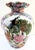 Chinoiserie Vintage Chinoiserie Hand Painted Famille Rose Peacock Porcelain Vase For Sale - Image 3 of 12