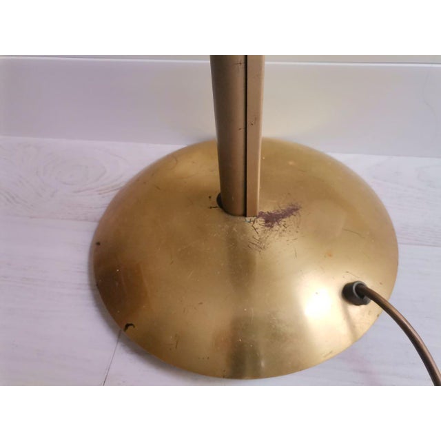 Tall Modernist Golden Height Adjustable Floor Lamp 1970s For Sale - Image 15 of 17