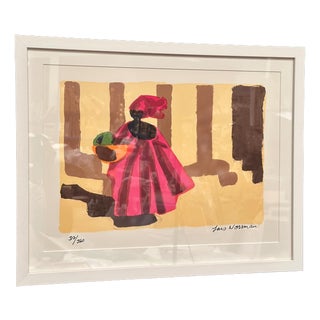 Lars Norrman, African Woman, 1950s, Lithograph, Framed For Sale