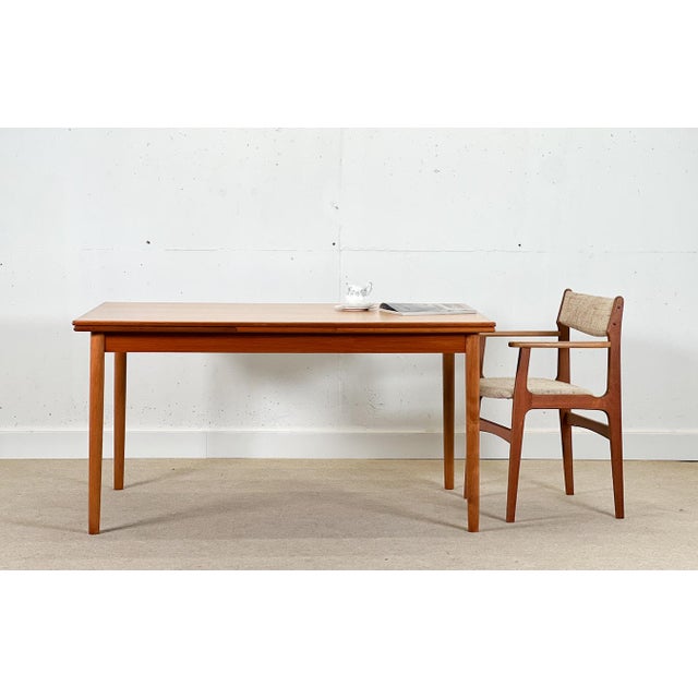 Danish Extending Table in Teak, 1950s For Sale - Image 10 of 12