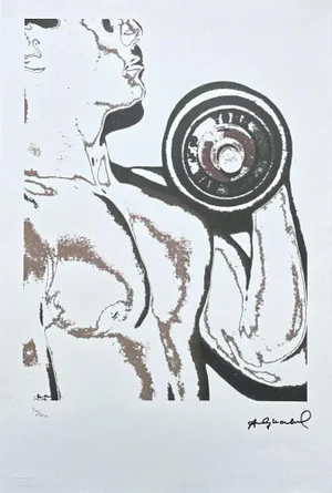 After Andy Warhol, Body Builder - With Brown, 1980s, Lithograph