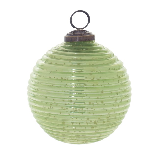 Add rustic charm and festive elegance to your holiday decor with the Ribbed Mercury Glass Ball Ornament Set. These...