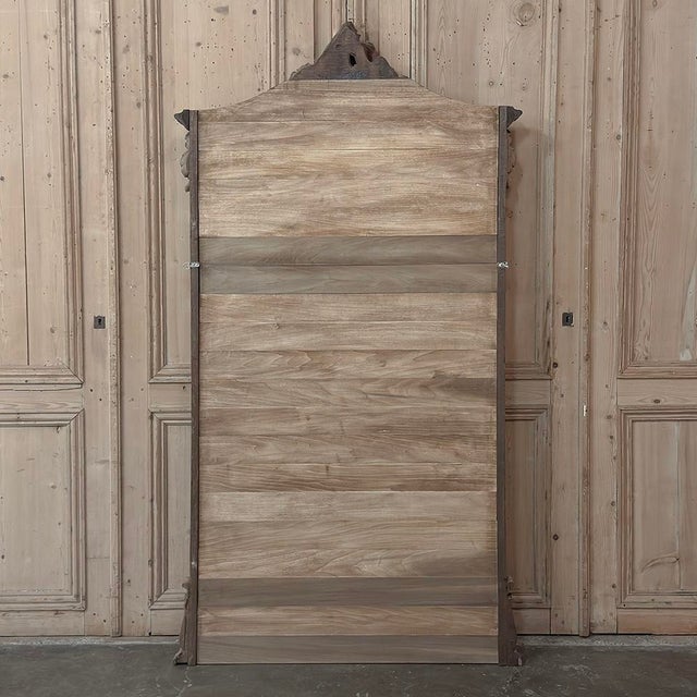 19th Century Country French Louis XV Stripped Oak Trumeau Mirror For Sale - Image 18 of 18