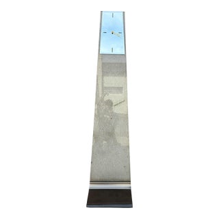 Vintage Post-Modern Plate Glass Grandfathers Floor Clock Attributed to Pace MCM For Sale