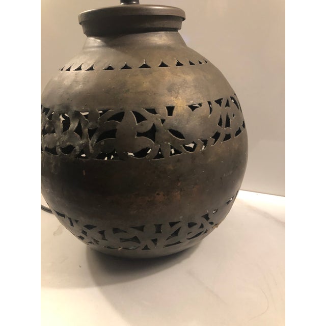 Vintage Copper Southwestern Table Lamp For Sale - Image 10 of 12