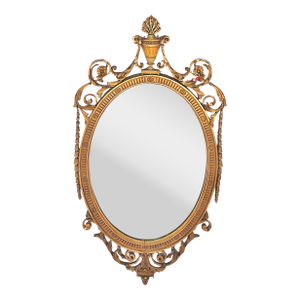 Adam Style Oval Gilt Mirror, English