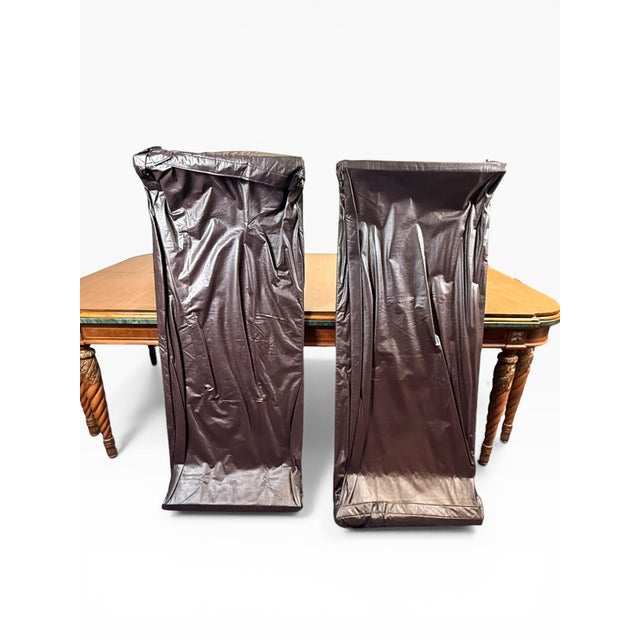 1990s Henredon Grand Provenance Old World Dining Table With Eight Barley Twist Legs, Marble Accents & Two Leaves For Sale In Boston - Image 6 of 13