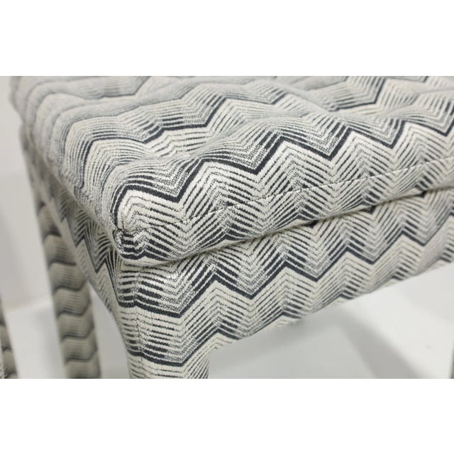 Black Pair of Pillow Top Ottomans in Kelly Wearstler Fabric For Sale - Image 8 of 8