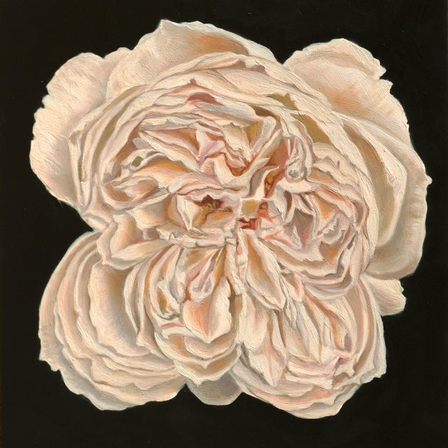 Whispers of White by Robin Hextrum | Oil on Panel White Flower Still Life For Sale