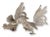 French Silver-Plate Bird Table Ornaments, a Pair For Sale - Image 4 of 5