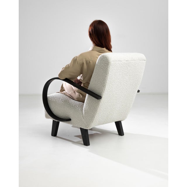 Jindrich Halabala 1950s Czech Wooden Armchair by J. Halabala For Sale - Image 4 of 7